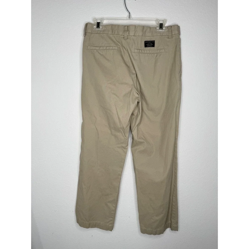 Banana Republic Mens Boot Cut Chino Pants 31x30 Khaki Tan 100% Cotton Trousers